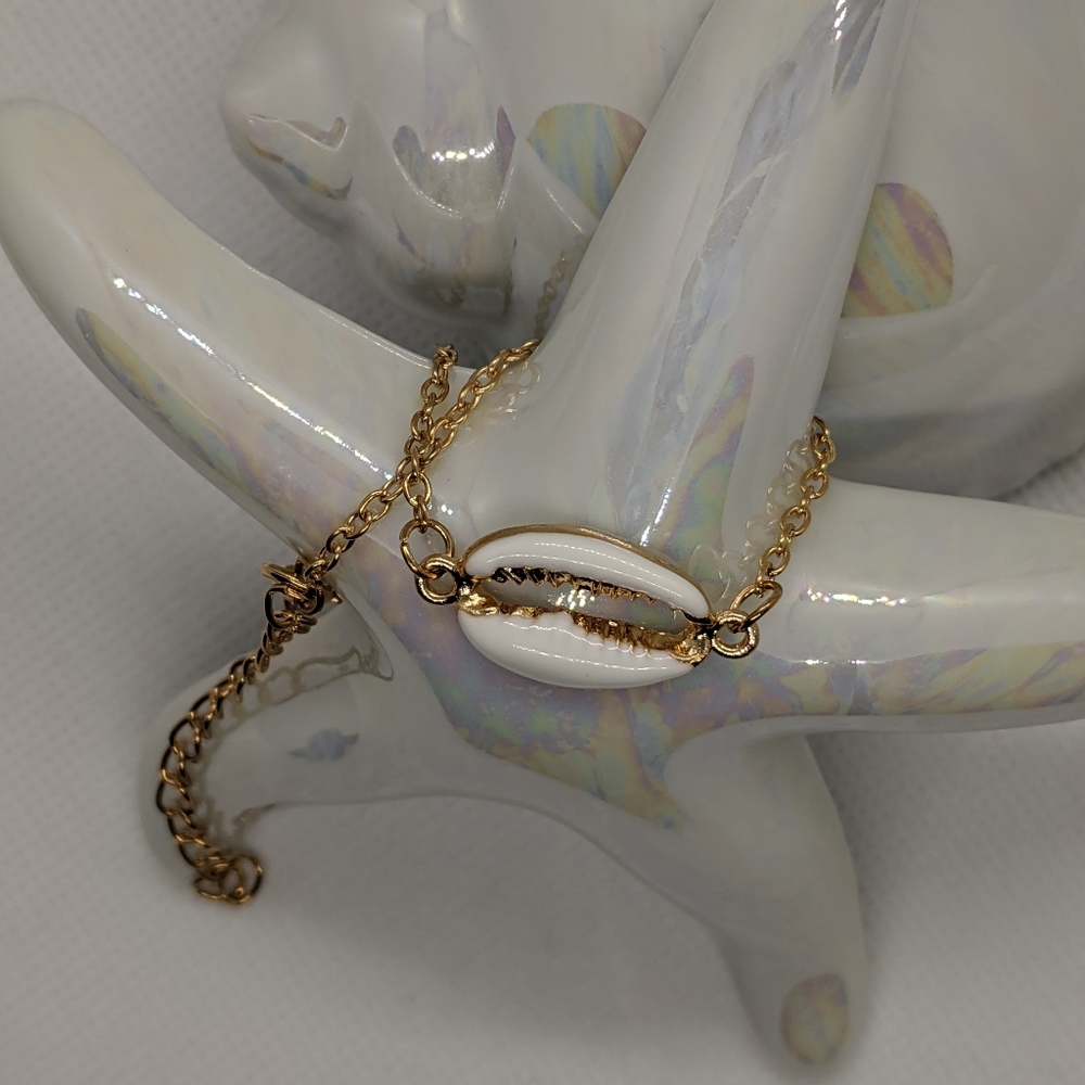 Golden Cowrie Shell Bracelet